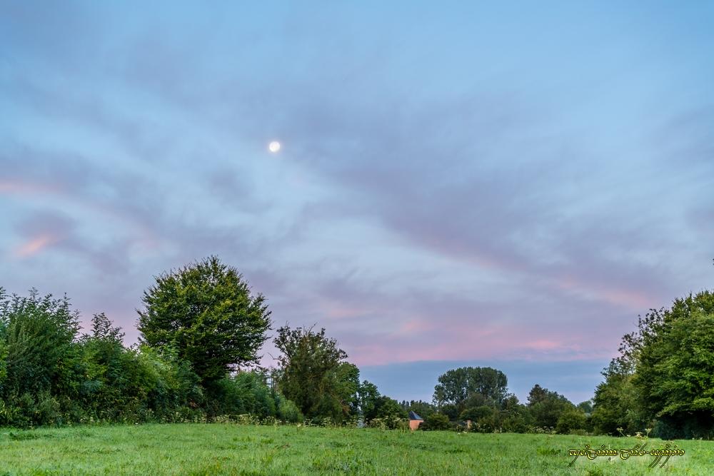 La Lune et quelques roses cirrus